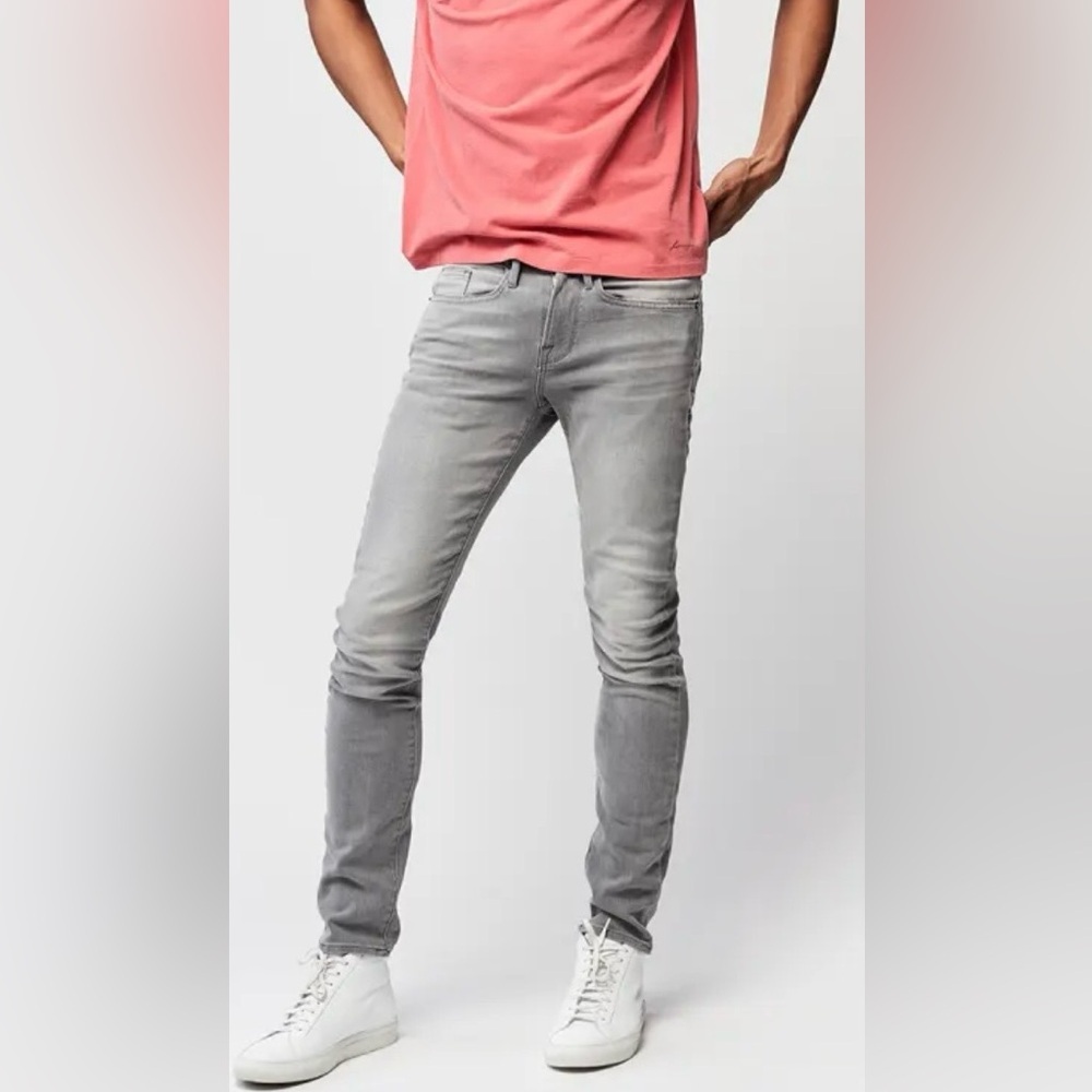 FRAME L’Homme Slim Gray Jeans Men’s Size 32 Skinny Slim Stretch Denim